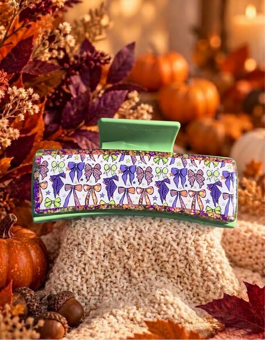 Halloween Bow Hair Clip