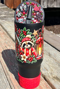 Christmas Cardinal Raccoon