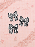 Checkered Polka Dot Bows Lid Charms