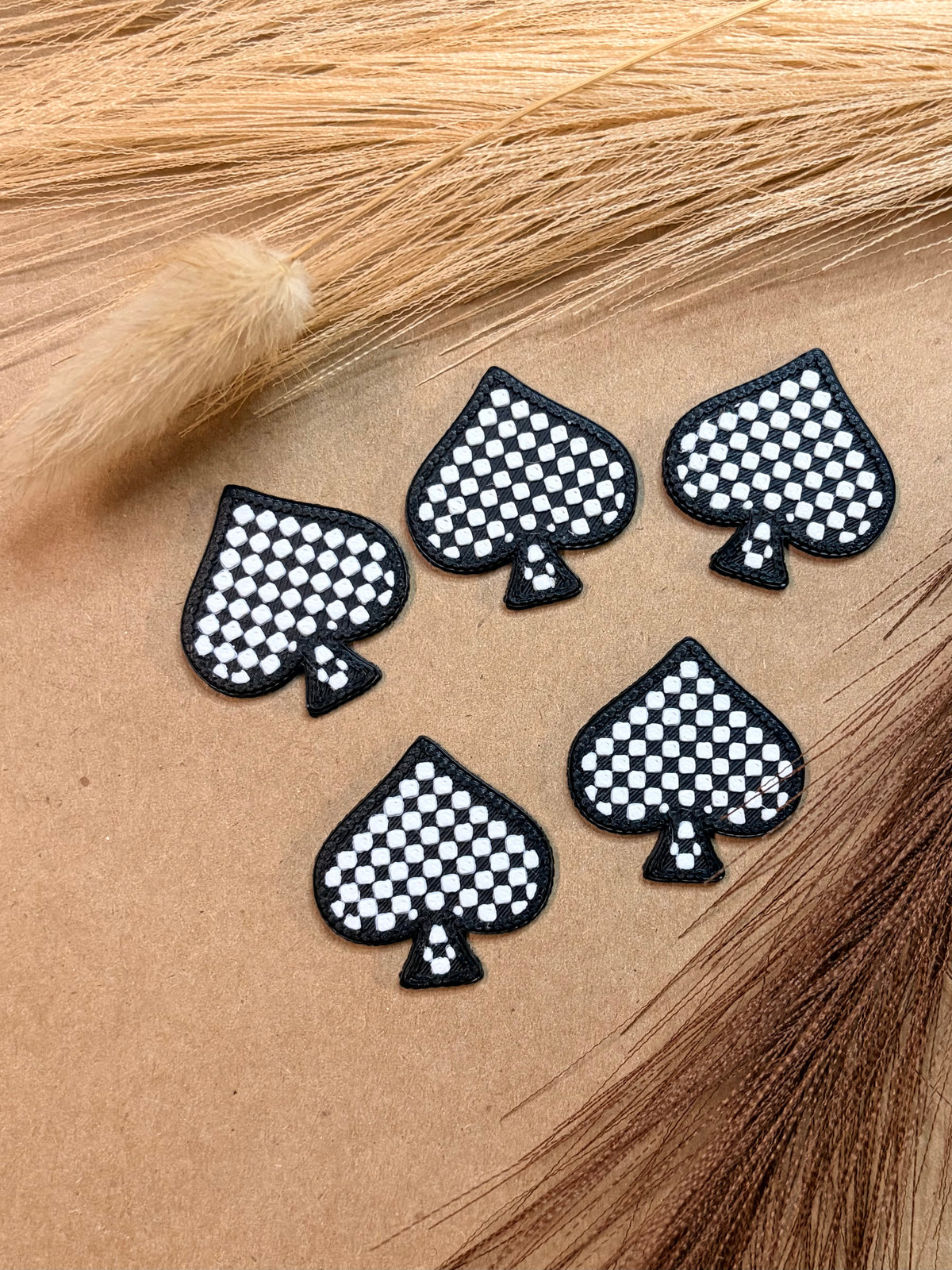 Checker Spade Lid Charm