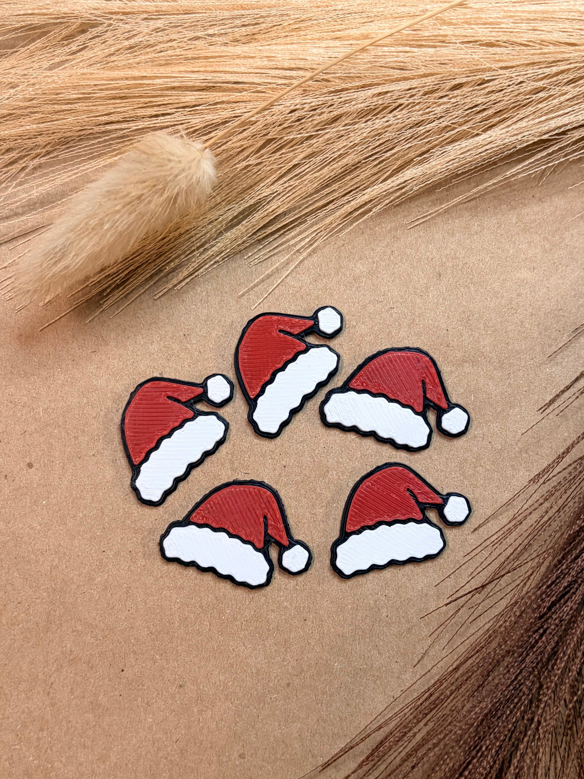 Santa Hat Lid Charms